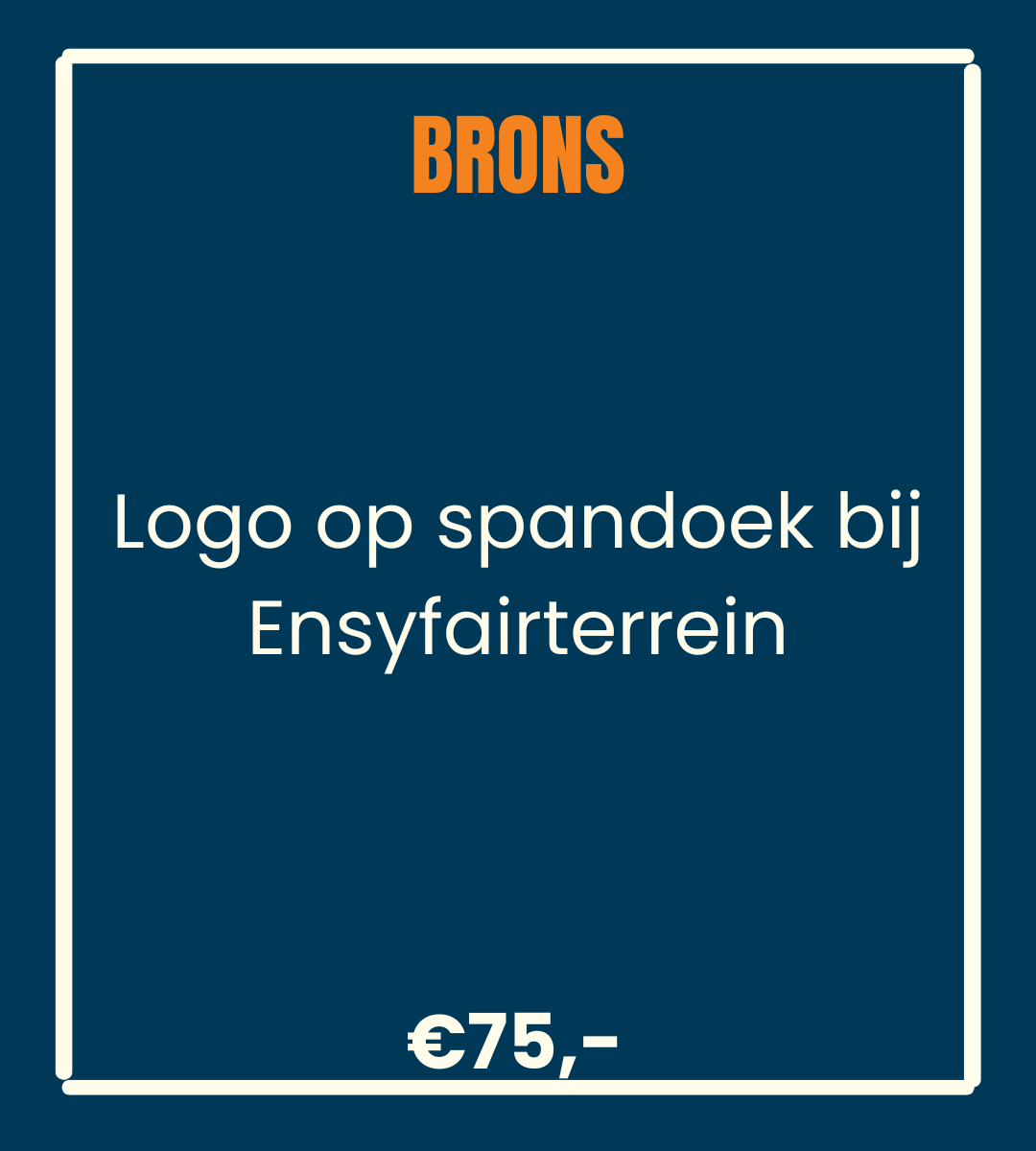 Sponsorpakket brons